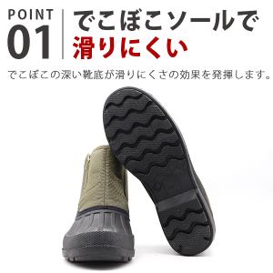 ブーツ メンズ 長靴 レインブーツ 黒 ブラッ...の詳細画像1