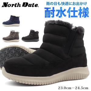 レインブーツ レディース 長靴 黒 ブラック ブラウン 防水 防滑 軽量 軽い ファー スノーブーツ North Date KKY-3100｜shoesbase