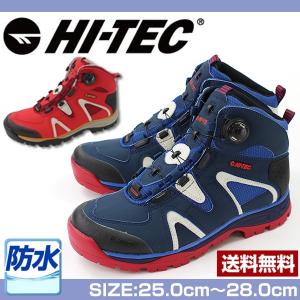 ハイテック スニーカー メンズ ハイカット ダイヤル式シューレース 防水設計 替え紐付き 登山 HI-TEC HT TRM723 tok｜shoesbase