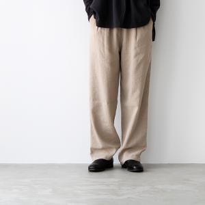 evam eva（エヴァムエヴァ） water linen tuck pants ウォーターリネン