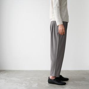 evam eva（エヴァムエヴァ） water linen tuck pants ウォーターリネン