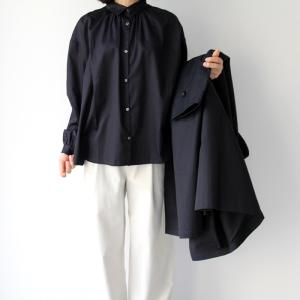 Honnete オネット LONG SLV GATHER SHIRTS ロングスリーブギャザーシャツ HO-21AWBL1 レディース｜shoesgallery-hana