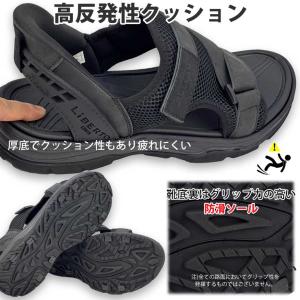 ハンズフリーシューズ メンズ サンダル 厚底 ...の詳細画像5
