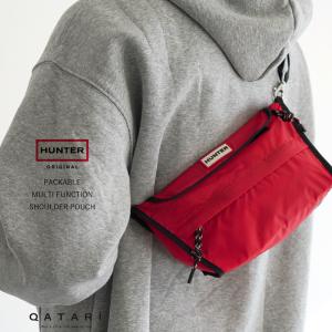 HUNTER ハンター バッグ サコッシュ パッカブル クロスボディ ORIGINAL PACKABLE CROSS BODY BLK・RED UBS7013KBM-BLK UBS7013KBM｜shoeshouse92qatari