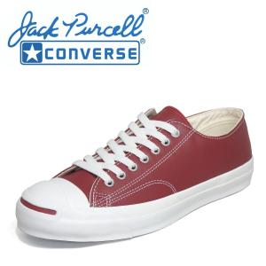 コンバース レザー ジャックパーセル カラーズ N レッド レディース ローカット スニーカー CONVERSE LEATHER JACK PURCELL COLORS