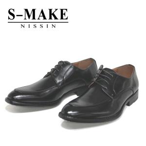 S-MAKE エスメイク ビジネスシューズ N-1213 ブラック 紳士靴 Uチップ 外羽根 制菌 消臭｜shoeshouseskip