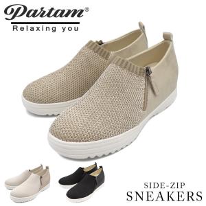 Partam パータム レディース スニーカー スリッポン 軽量 ナースシューズ 室内履き サイドゴア コンビ 16