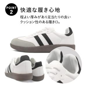 スニーカー メンズ 軽量 幅広 黒 ウォーキン...の詳細画像2