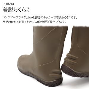 レインブーツ レディース メンズ 長靴 完全防...の詳細画像4