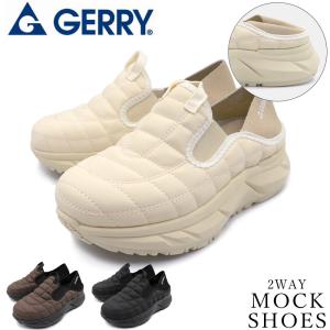 スニーカー スリッポン レディース 厚底 サンダル 軽量 アウトドア モックシューズ GERRY 2WAY 爆買