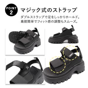サンダル レディース リカバリー 軽量 スポー...の詳細画像2