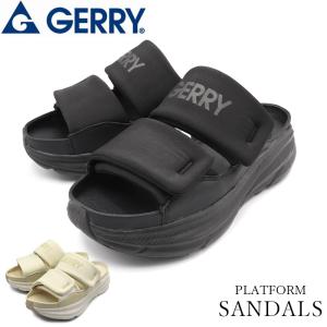 サンダル メンズ リカバリー 軽量 スポーツサンダル  厚底 GERRY ジェリー シャワー おしゃれ リゾート 黒 GR6587｜シューズストア リオデート mens