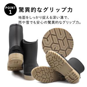 長靴 メンズ レインブーツ 農作業 完全防水 ...の詳細画像1