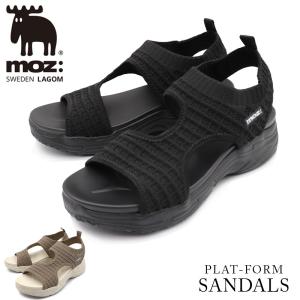 レディース サンダル 厚底 軽量 MOZ モズ MZ51101 メッシュ 履きやすい 婦人 靴 足なが 黒 おしゃれ 爆買