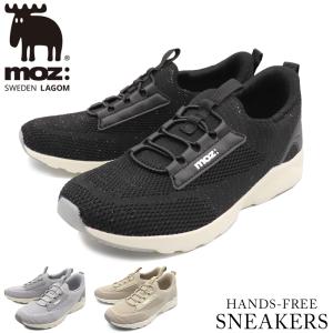 レディース スニーカー スリッポン 軽量  歩きやすい moz モズ 靴 ニット 黒 ウォーキング 通気性 MZ3031 爆買