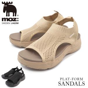 レディース サンダル 厚底 軽量 メッシュ 履きやすい 婦人 靴 足なが 黒 おしゃれ MOZ モズ MZ51101