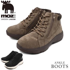 ブーツ レディース ミドル ショート 防滑 軽量 moz モズ 暖かい 歩きやすい 黒 ハーフ mz5900