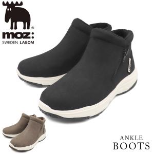 ブーツ レディース ミドル ショート 防滑 軽量 moz モズ 暖かい 歩きやすい 黒 ハーフ mz5930