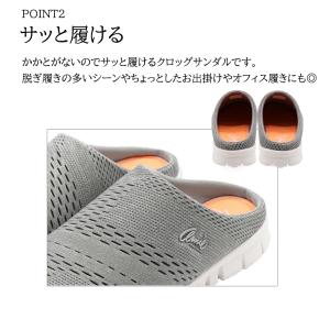 サンダル スニーカー レディース クロッグ 軽...の詳細画像2