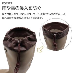 レインブーツ レディース メンズ 長靴 完全防...の詳細画像3