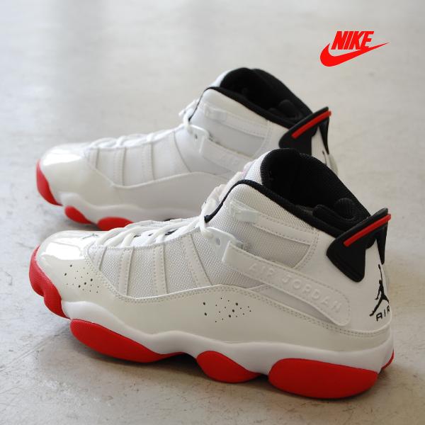 NIKE Jordan 6 Rings White/University Red/Black ナイキ...