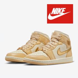 NIKE Wmns Air Jordan 1 Mid SE Pale Vanilla/Metalli...