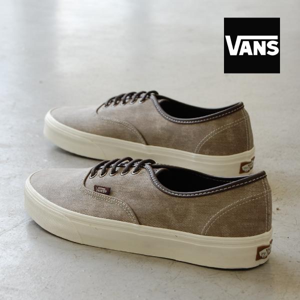 VANS AUTHENTIC c &amp; l/gray バンズ オーセンティック キャンバス レザー テ...