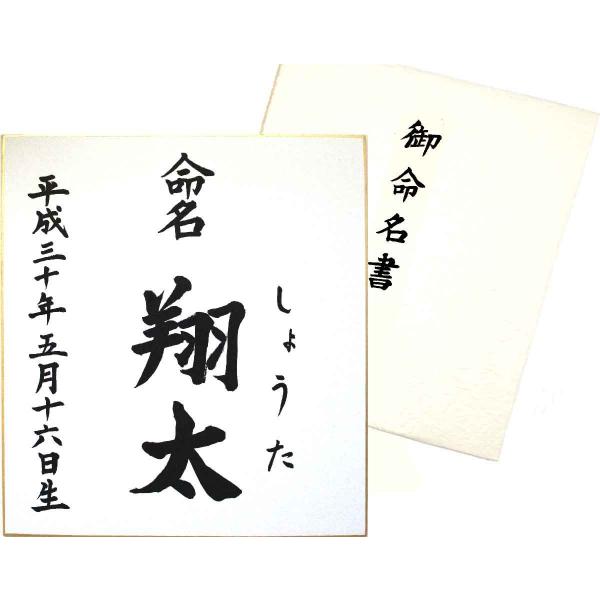 命名書色紙（たとう付き）／無地／【納期1週間以上】