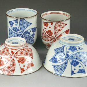 京焼 清水焼 染赤絵巻夫婦湯呑と夫婦茶碗セット 鳳山 : 松韻堂 Yahoo