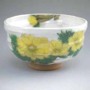 京焼 清水焼 白掛彩草花お茶呑茶碗揃え 陶あん : 松韻堂 Yahoo!店