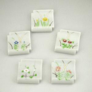 京焼 清水焼 陶器 箸置き 染付山水箸置 芳山窯 : 京都ひがしやまいちば