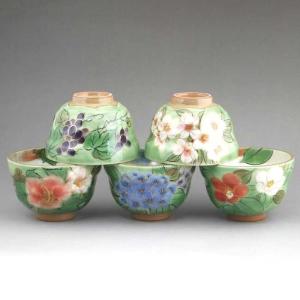 美品 未使用 京焼 清水焼 陶あん 小鉢 丼 5客セット 全て花柄 楽天市場】京焼 清水焼 陶あん 染付 鳥獣戯画 どんぶり 飯丼 選べる全5