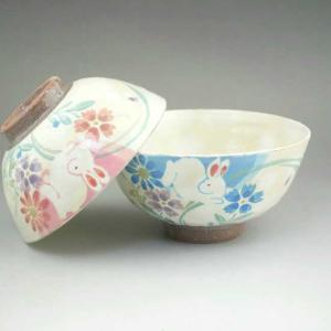 京焼 清水焼 染赤桜詰夫婦茶碗 紫峰 : 松韻堂 Yahoo!店 - 通販 - Yahoo