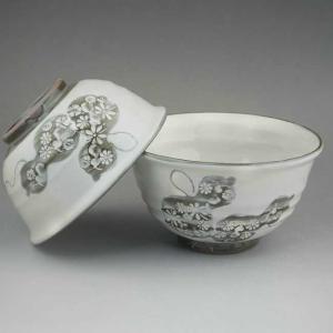 京焼 清水焼 色絵三色金七宝夫婦茶碗 紫峰 : 松韻堂 Yahoo!店