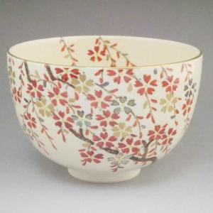 京焼 清水焼 抹茶碗 ピンクしだれ桜 亨 : 松韻堂 Yahoo!店