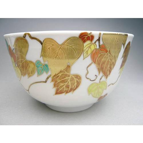 京焼 清水焼     金彩蔦紋中鉢