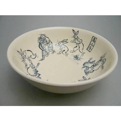 京焼 清水焼     鳥獣戯画中鉢　a柄