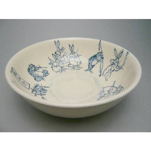 京焼 清水焼     鳥獣戯画中鉢　c柄