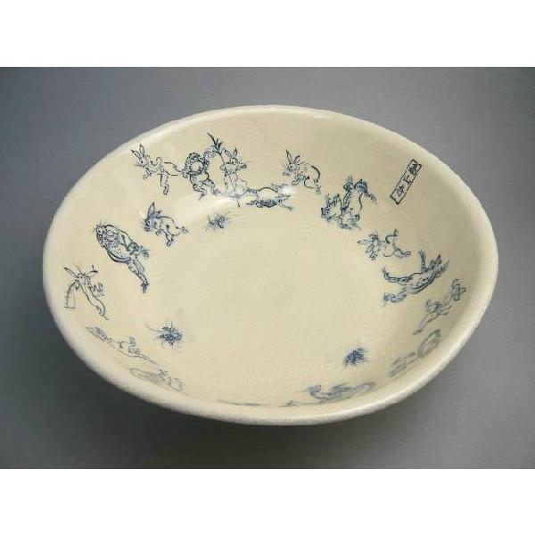 京焼 清水焼     鳥獣戯画大鉢　陶仙　a柄