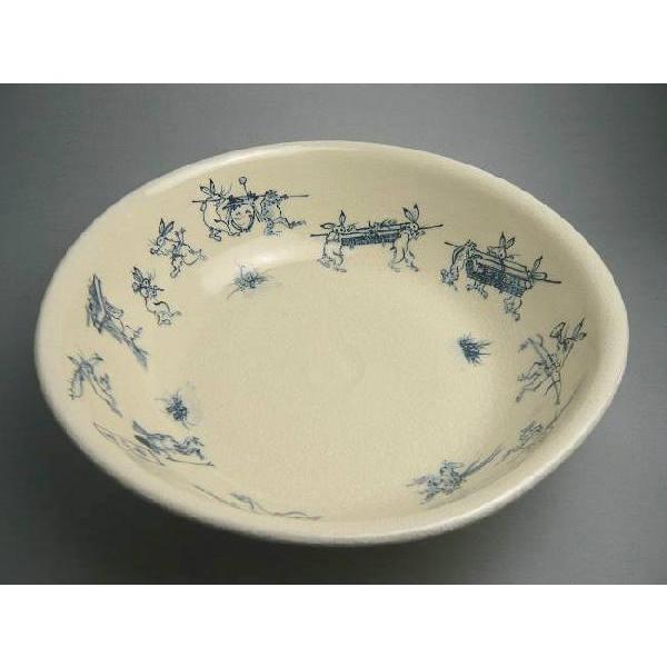 京焼 清水焼     鳥獣戯画大鉢　陶仙　b柄