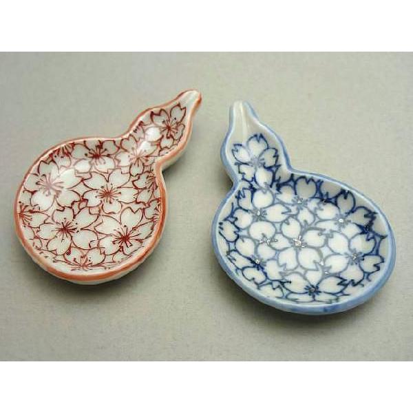 京焼 清水焼     箸置き　桜詰瓢ペアセット