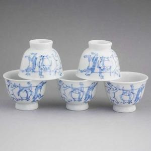 京焼 清水焼 高山寺鳥獣戯画煎茶器揃 陵泉 : 松韻堂 Yahoo!店 - 通販