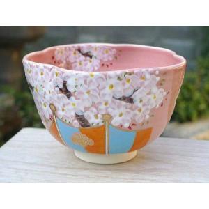 京焼 清水焼 抹茶碗 ピンクしだれ桜 亨 : 松韻堂 Yahoo!店 - 通販