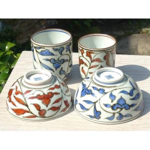 京焼 清水焼 染赤絵巻夫婦湯呑と夫婦茶碗セット 鳳山 : 松韻堂 Yahoo