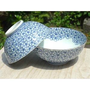 京焼 清水焼     染付桜詰夫婦茶碗