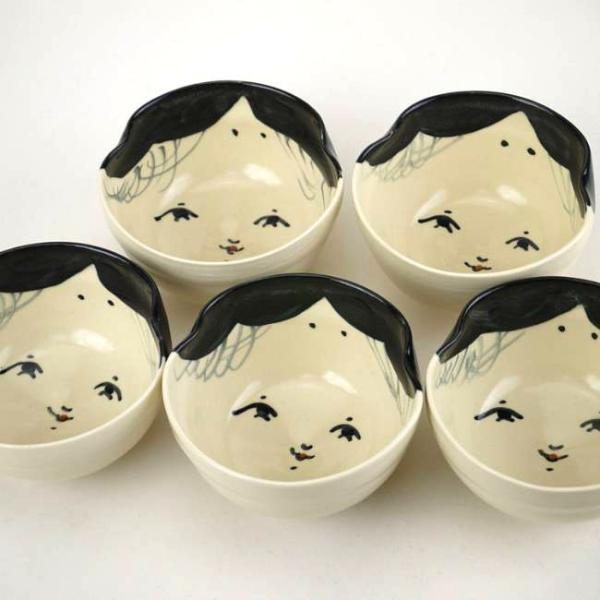 京焼 清水焼     清水焼 百福汲出碗揃え　加春