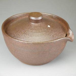 京焼   清水焼 焼締宝瓶急須　喜信