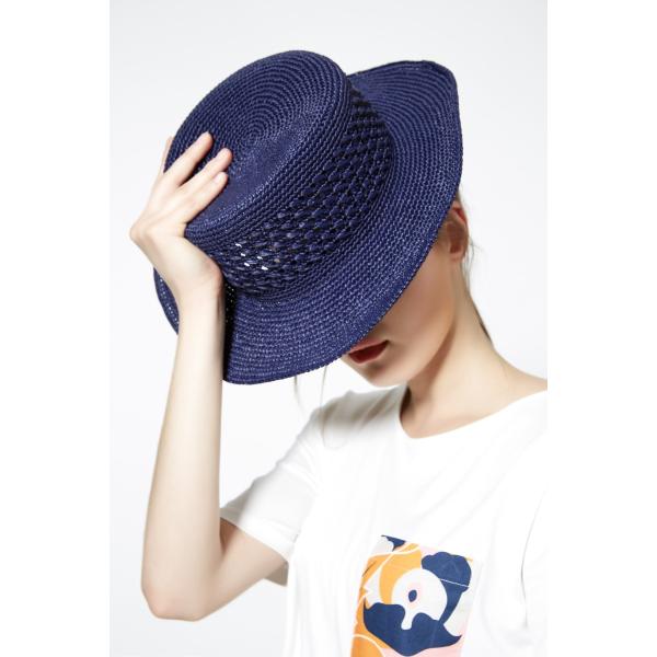 SHOKAYラフィア・サマーハット(ネイビー)