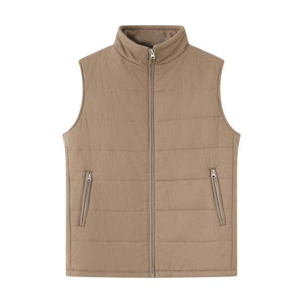 SHOKAY(ショーケイ) メンズ・ヤクウール・キルティングベスト(ポプラ)