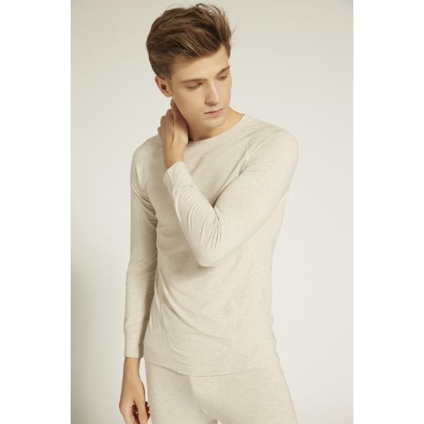 SHOKAY（ショーケイ）ヤクテック・メンズクルーネックT（ベージュ)